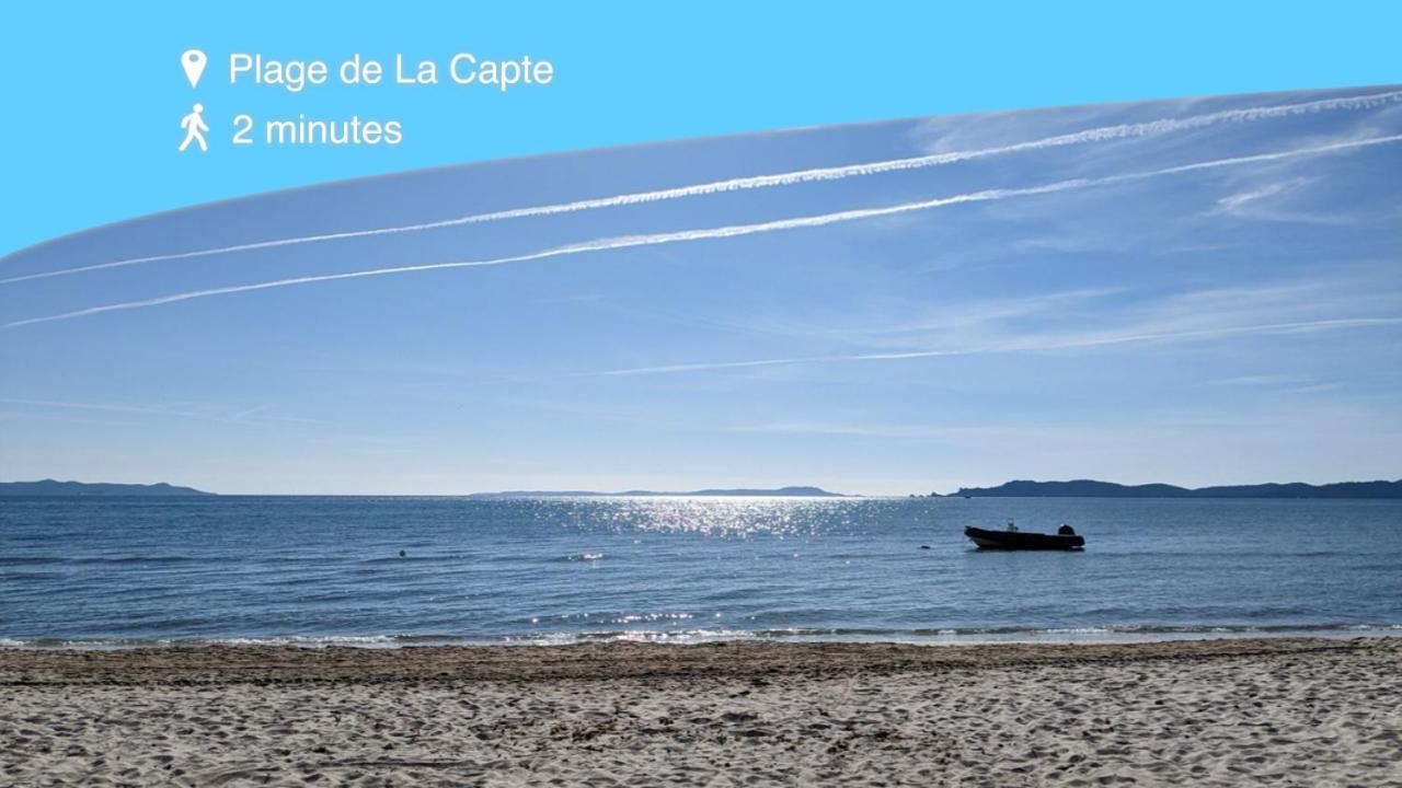 L'Instant Mer - Bord De Mer - Studio Avec Grand Jardin A La Capte Hyeres Luaran gambar